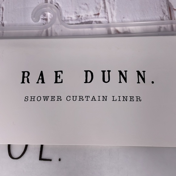 Rae Dunn HELLO BEAUTIFUL Shower Curtain Liner - Picture 4 of 7